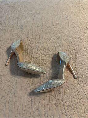 Steve Madden Champagne Crystal D'Orsay Stilettos